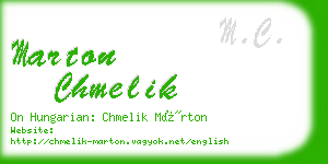 marton chmelik business card